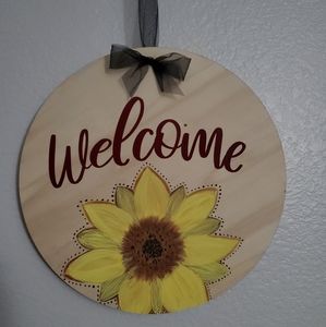 Hand Crafted Welcome Sign